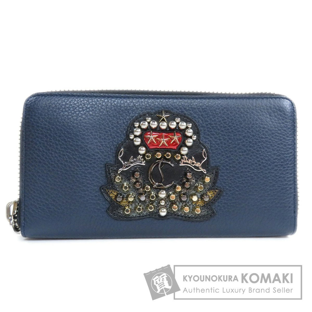 Christian Louboutin Round Zip Long Wallet Leather